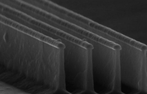 Microscopic image of etched Si surface